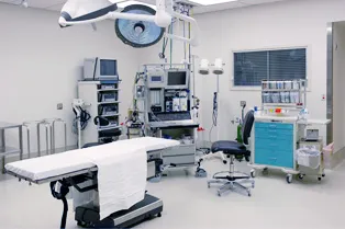 A dental office operating room setup for anesthesia.